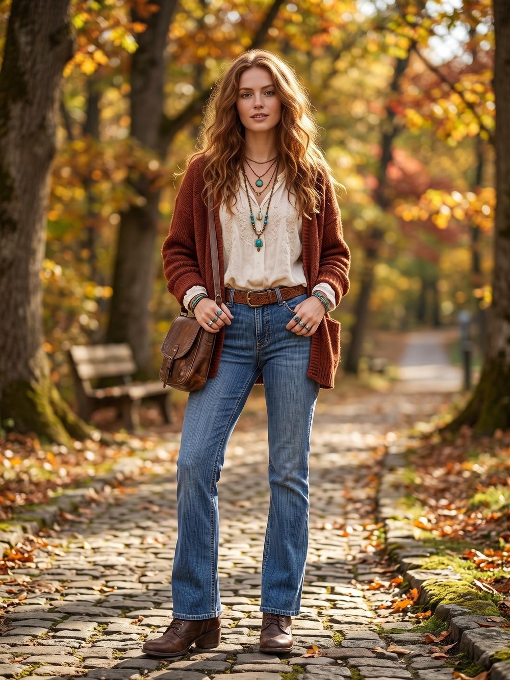 Vintage Bootcut Flare Jeans Boho Indie 90s Retro